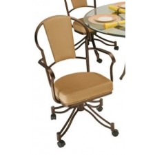 Tempo Like Chaucer Swivel Tilt Caster Charleston Dinette Chair by Callee