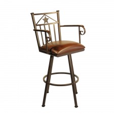 Tempo Like Lonestar 26" Swivel Bar Stool with Arms by Callee